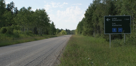 Road access to Lake Katherine