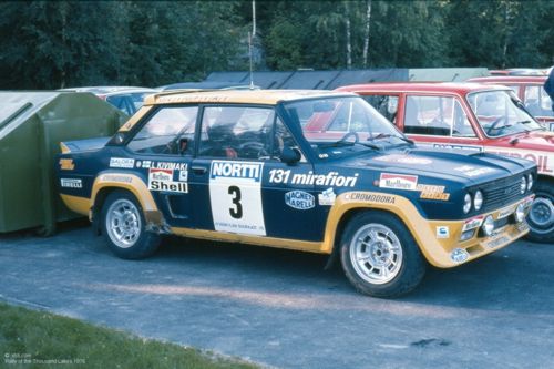 Fiat 131 Abarth No 3 parked