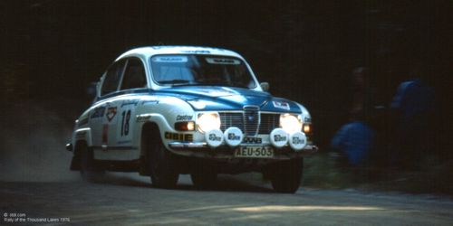 Saab 96 V4 No 18 on the track