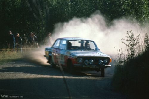 Volvo 142 on track corner