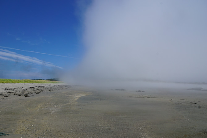 fog wall on Sandy Cove