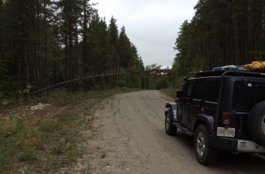 Tower Road, packed gravel 