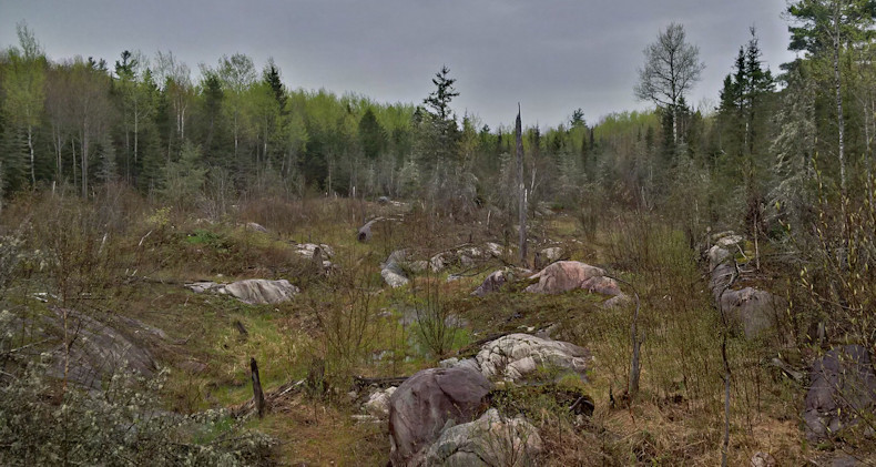 Canadian Shield along Rabbit Lake Road 