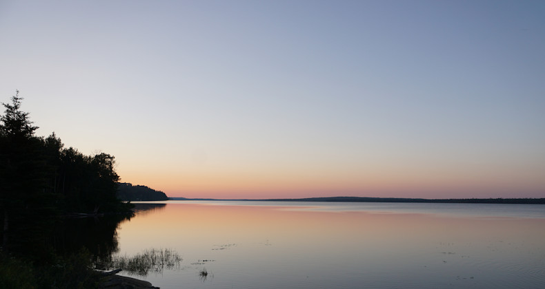 Dawn at Nagagamisis Lake