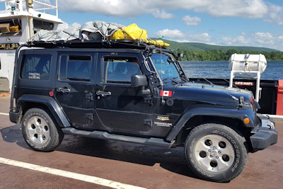 Roof Rack loaded during trip 