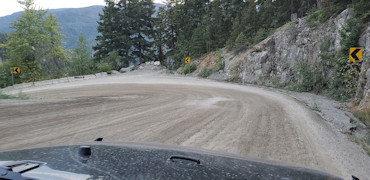 Heckman Pass downhill turn