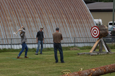 Bella Coola Fall Fair Axe Throw