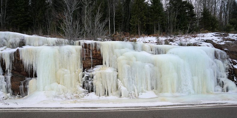 Algonquin Park ice formation along hwy 60