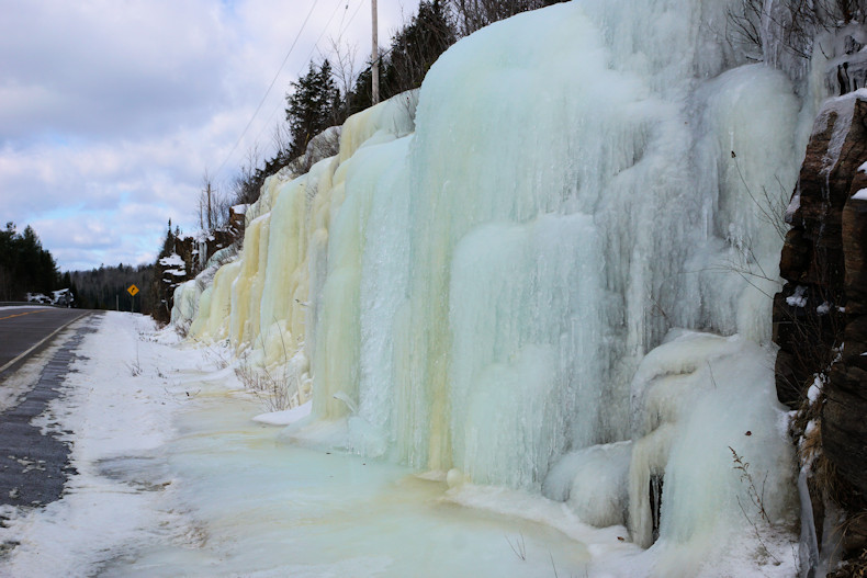 Algonquin Park ice formation along hwy 60