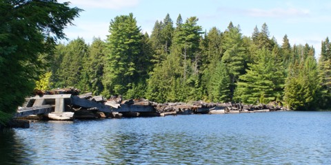 Cache Lake train bridge in 2013