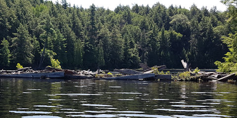 Cache Lake train bridge in 2017