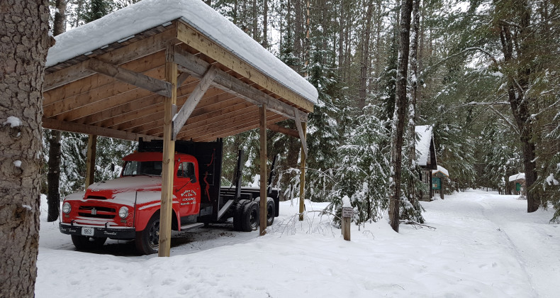 Logging Truck in winter