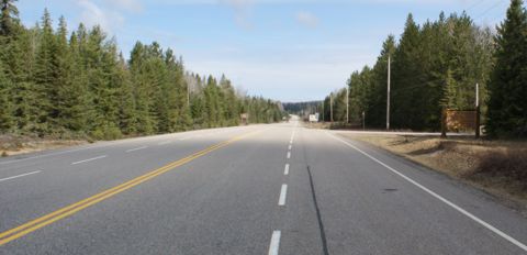 Entrance to the Logging Museum from hwy 60