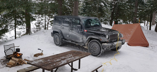 Mew Lake Camp winter camping