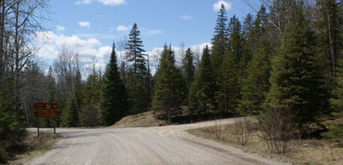 Coon Lake Camp car entrance