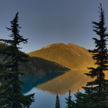 Garibaldi Lake in the evening 