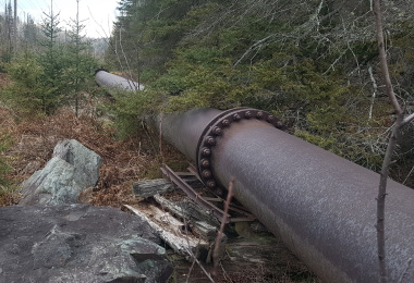 Pipes from the old Hound Chute Plant 