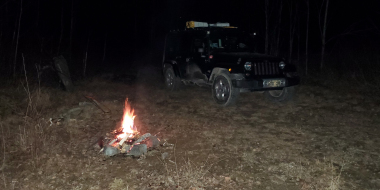 Camp site for two cars 