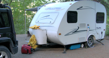 Site setup with Honda Generator 