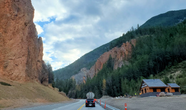 Entering Kootney Highway 