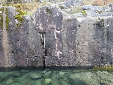 Petroglyphs at Sproat Lake Provincial Park 